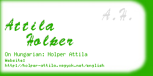 attila holper business card